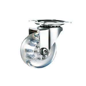 Transparent caster <b>wheels</b> furniture transparent PU caster <b>wheels</b> universal brake wholesale <b>wheels</b> and rollers tool set - Product Image 2