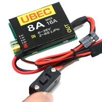 Alimentation séparée double UBEC 2S-6S 6-36V BEC 8A/16A 5.2V/6.0V/7.4V/8.4V pour servomoteur, voiture RC, avion à voilure fixe, bras robotique