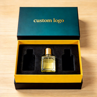 Boîte rigide de luxe avec couvercle et base, logo estampé à l'or, insert fait main, impression personnalisée, papier artistique, carton carré pour bougie