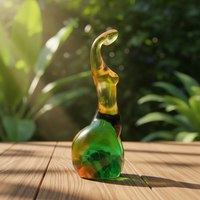 Sculpture en cristal artisanale de luxe européenne, chef-d'œuvre en verre, technique de cire perdue, figurine à thème culturel