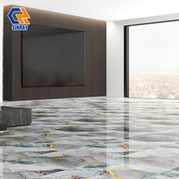 Carreaux de sol intérieurs imitation pierre en porcelaine – Modernes, antibactériens, brillants, avec bordures antidérapantes, résistants aux acides et à l'usure pour toutes pièces