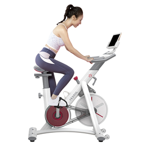 Bicicleta de Spinning <span class=keywords><strong>YESOUL</strong></span> de Acero para Interiores, Súper Silenciosa con Resistencia Basada en Ventilador, Blanca, Capacidad de 120 kg, para Gimnasio en Casa, Equipo de Fitness - Product Image 1