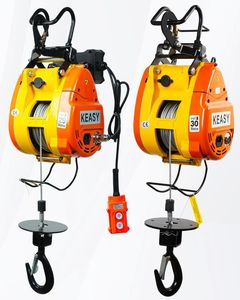 Treuil électrique <span class=keywords><strong>portable</strong></span> Xiao Jingang en métal, 220 V, pour usage domestique, avec câble métallique, 19 m/min, 500 kg, micro-lève-charge à télécommande - Product Image 1