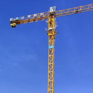 Башенный кран Flat Top 10 тонн QTZ160 7013, вылет стрелы 70 м, нагрузка на конце стрелы 1,3 тонны, для крупных строительных проектов, поставщик башенных кранов - Product Image 2