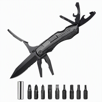 Outil multifonctionnel portable pour extérieur et voiture, avec ciseaux et couteau, embouts interchangeables, modèle PL-91A, personnalisation disponible