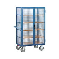 Conteneur à roulettes en acier galvanisé au zinc robuste, design pliable, capacité de 300 kg, roues de 4/5 pouces - Personnalisable pour entrepôt