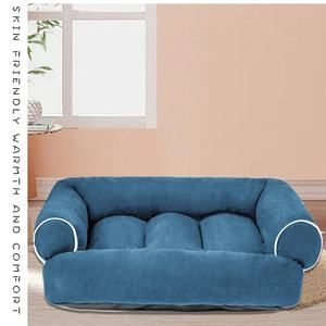 Cama para Perros de Otoño-Invierno, Estilo Nuevo, para Sueño Profundo, Camas para Mascotas con Diseño <span class=keywords><strong>S</strong></span>ólido, Material de Lona y Esponja, Embalaje en Caja, de Fábrica - Product Image 3