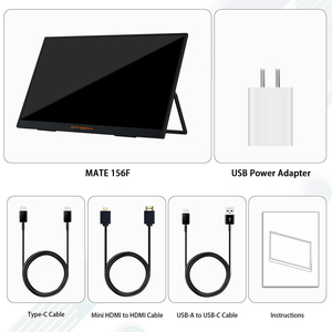 15.6 pouces 1080P moniteur d'ordinateur portable HDMI affichage d'ordinateur voyage jeu moniteur externe avec couverture intelligente pour commutateur de téléphone <span class=keywords><strong>Mac</strong></span> - Product Image 6