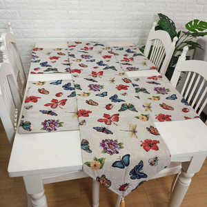Telones <span class=keywords><strong>de</strong></span> fondo <span class=keywords><strong>de</strong></span> <span class=keywords><strong>mesa</strong></span> <span class=keywords><strong>de</strong></span> flores y mariposas tejido diario jacquard primavera <span class=keywords><strong>online</strong></span> - Product Image 2