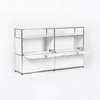 Tempat Penyimpanan logam Stainless Steel, lemari ruang tamu tahan abrasi Modern putih