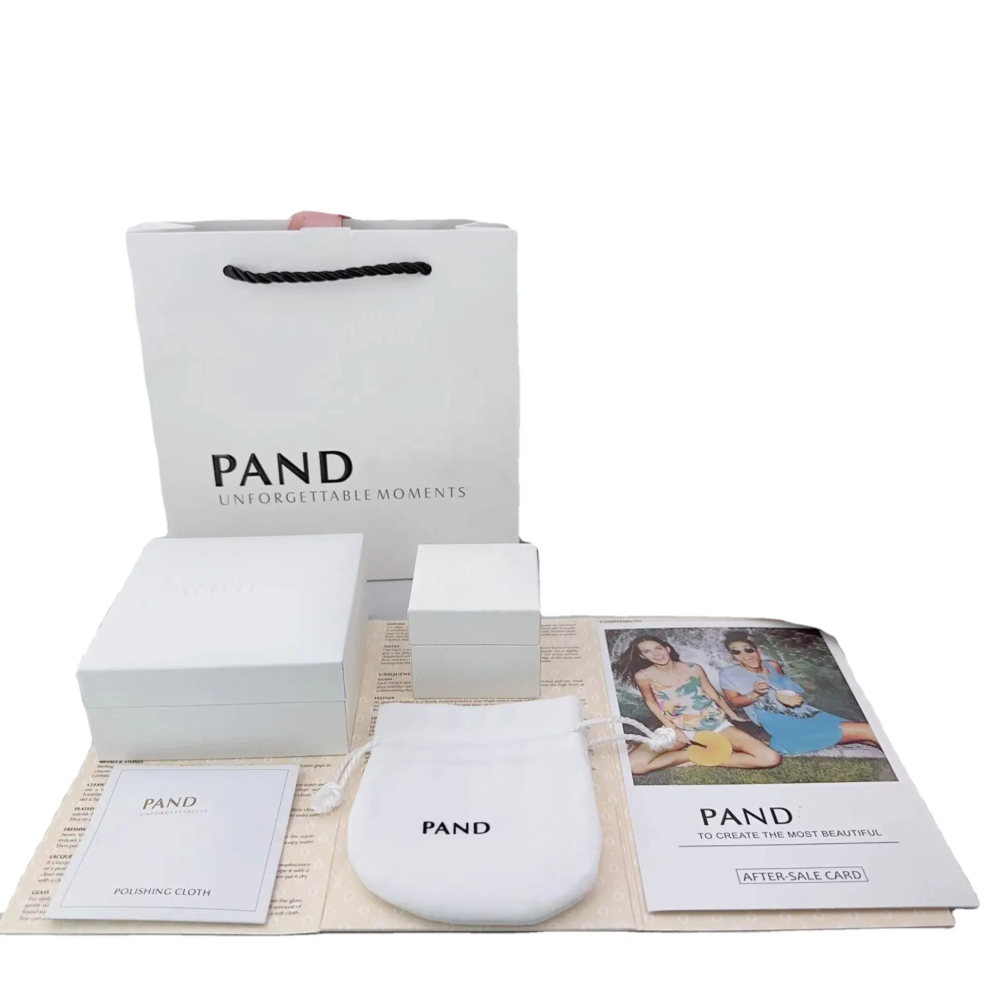 ชุดสูท pandora ชุดเครื่องประดับบรรจุภัณฑ์กล่องกระดาษกระเป๋ากระเป๋าถือสําหรับสร้อยข้อมือจี้ Charm แหวนสร้อยคอต่างหูของขวัญกล่อง