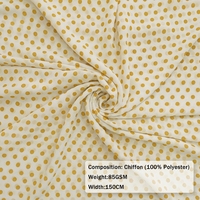 Tissu en Chiffon Perlé 75D Ultra-Fin Imprimé Bronzé 100% Polyester Résistant aux Déchirures et aux Taches pour Doublure de Vêtements Féminins et Rideaux