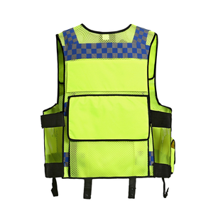 เสื้อกั๊กสะท้อนแสงสีเหลืองสำหรับเจ้าหน้าที่รักษาความปลอดภัย ปรับแต่งโลโก้ได้ มองเห็นได้ชัดเจน - Product Image 3