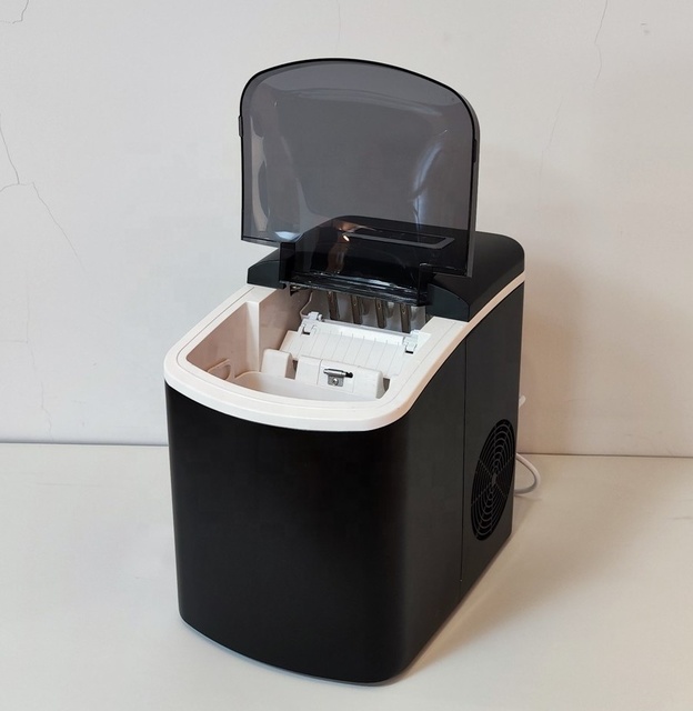 Home Countertop Electric Ice Maker OEM Manufacturer Automatic 12kgs/24hrs Portable Stainless Steel Energy Efficient Ice Making