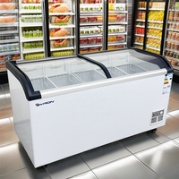 Vitrine réfrigérée pour glaces, sorbets et crèmes glacées, avec porte coulissante en verre personnalisée, vente chaude, prix bas