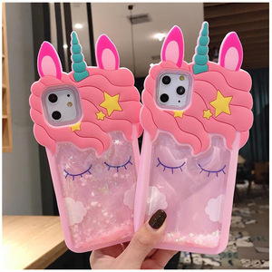 Prezzo di fabbrica rosa liquido sabbie mobili 3D <span class=keywords><strong>unicorno</strong></span> custodia in silicone per <span class=keywords><strong>iphone</strong></span> 13 13 pro 13 pro max - Product Image 3