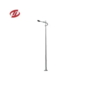 Customized Outdoor 4m 5m 6m 7m 8m 9m 10m 12m Double Single Arm Price Galvanized Steel Solar Street Light Pole Post Lamp Pole - B