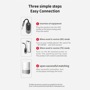 <span class=keywords><strong>Adaptateur</strong></span> émetteur-récepteur de voiture <span class=keywords><strong>Bluetooth</strong></span> Prises AUX 3.5mm pour haut-parleurs de voiture Récepteur de musique audio Hi-Fi Transmission et réception mains libres - Product Image 5