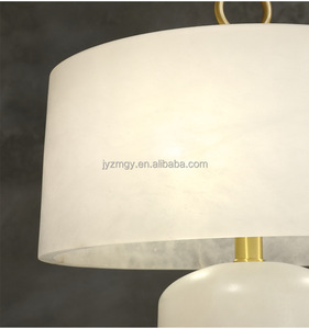 JYLIGHTING Lámpara de Mesa Elegante Estilo Chino Base de Mármol Natural Luz de Lujo en Forma Ovalada para Sala de Estar Estudio <span class=keywords><strong>Gran</strong></span> Estilo AC - Product Image 5