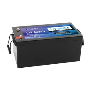 Batterie lithium-ion lifepo4, 12/24v, 400ah, pour camping-car solaire, étanche