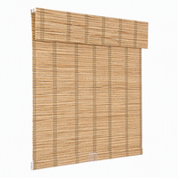 Store enrouleur sans fil en bambou tressé à la main, sans nœuds, sûr pour les enfants, texture naturelle, pour la maison et la chambre d'enfant
