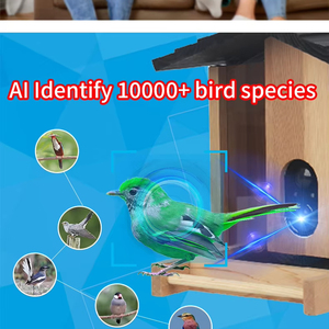 Mangeoire intelligente pour oiseaux en bois massif avec caméra Mangeoire automatique pour bol alimentaire en matière plastique - Product Image 4