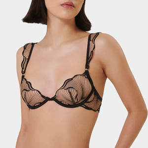 Zachte beugelloze bh fabrikant hoge kwaliteit mesh bh ultradunne doorschijnende bh - Product Image 5