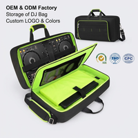 Sacoche de transport pour contrôleur DJ personnalisable Sac en cuir polyester rembourré avec 5 poches pour un rangement pratique en voyage pour ordinateur portable DJ