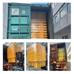 Rotomolding polietilene rimovibile singolo doppio tappo di contenimento secondario plastica 1300L Ibc Pallet di fuoriuscita per serbatoio IBC