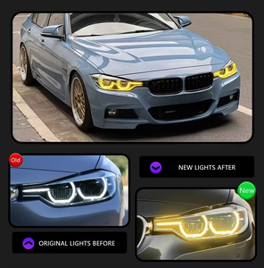ไฟหน้า HETOP F30 F31 ปี 2012-2019 รุ่นสองสี เหลืองและขาว สไตล์ซีรีส์ 3 อัพเกรดไฟหน้า LED DRL สำหรับ SY-CX-60-002 - Product Image 1