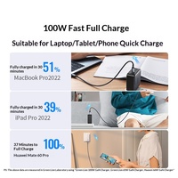 Câble USB-C double tête UGREEN US316 pour iPhone 15/16, charge rapide PD100W, style tressé