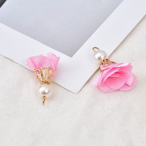 จี้พู่ห้อยประดับมุกเทียมรูปดอกไม้หลากสีสันทำมือขนาดเล็ก พร้อมฝาโลหะ สำหรับทำเครื่องประดับ DIY ต่างหู สร้อยข้อมือ จี้กระเป๋า - Product Image 5