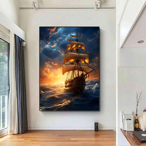 ตกแต่งบ้านโปสเตอร์ศิลปะพิมพ์ลายเรือใบผ้าใบ<span class=keywords><strong>ภาพ</strong></span><span class=keywords><strong>วาด</strong></span>บนผืนผ้าใบแคนวาสตกแต่งผนังที่ทันสมัยห้องนั่งเล่น - Product Image 5