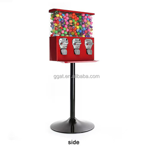 Özelleştirilebilir Renkli Otomatik Jetonlu Mini Otomat / Sakız Topları Zıplayan Top Şeker Üçlü Başlıklı Kapsül Oyuncak Makinesi - Product Image 2