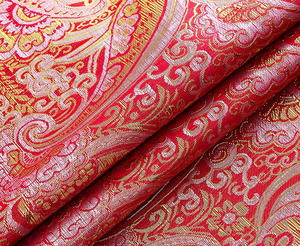 高品质150厘米宽度100% 涤纶中国金属锦缎面料 - Product Image 3