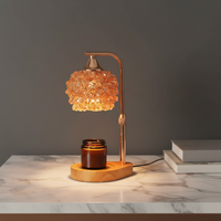 Lampe chauffe-cire parfumée en bois massif, sans flamme, pour aromathérapie domestique, style rétro pour chambre à coucher, pour l'exportation