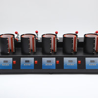 Nouvelle presse à chaud manuelle semi-automatique 5 en 1 pour tasses avec imprimante numérique et distributeur de ruban adhésif