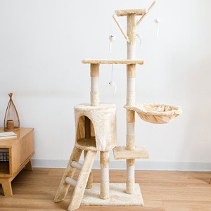 Produit en gros arbre à chat à plusieurs niveaux grands et grands meubles de maison pour chat en carton à gratter - Product Image 1