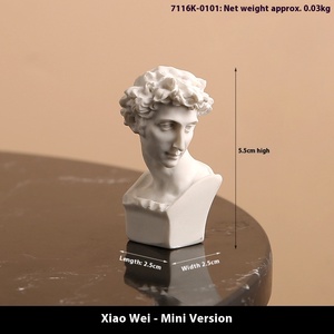 Nordic femminile Studio d'arte schizzo moderno carattere greco statua ornamenti in resina David Qin Still Life ornamenti Qin arte femminile - Product Image 6