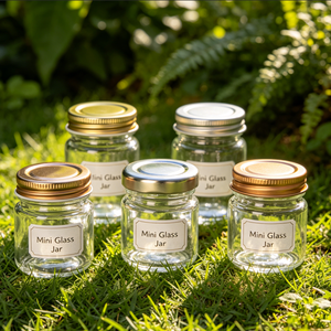 Barattoli in Vetro Trasparente da 1oz, 2oz, 4oz con Coperchi in Metallo, Contenitori Sicuri per Alimenti, Ideali per Degustazione di Spezie e Uso Cosmetico - Product Image 4