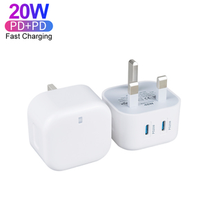 Prise britannique 3 broches Max 40W double Type C 20W PD adaptateur de chargeur d'alimentation pour <span class=keywords><strong>iPhone</strong></span> 15 <span class=keywords><strong>14</strong></span> 13 12 <span class=keywords><strong>Pro</strong></span> <span class=keywords><strong>USB</strong></span> C chargeur Portable - Product Image 3