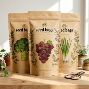 Factory Custom Printed Logo Heat Seal Mylar Aluminum Foil Seed <b>Bag</b> for Sunflower Vegetable Fruit Seeds Seeding <b>Bags</b> Plastic - Product Image 1