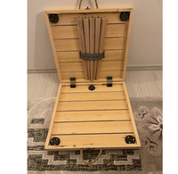Umweltfreundlicher Multifunktionaler Holz-Geschenktisch Tragbarer Klassischer Picknicktisch Klappbarer Bemalter Wandhängender Tisch
