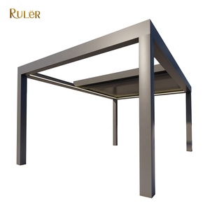 Waterdichte Bioklimatische <span class=keywords><strong>Pergola</strong></span> Gazebo Automatische Lamellen Buiten Aluminium Gemotoriseerde Intrekbare <span class=keywords><strong>Pergola</strong></span> Dak - Product Image 6