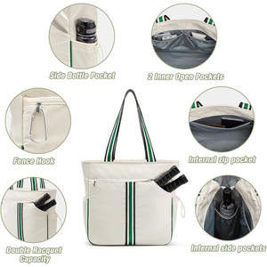 Sac de pickleball, sac de transport pour pickleball pour femmes et hommes, sac à balles externe avec compartiment pour chaussures et poche pour housse de raquette - Product Image 3