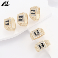 Bague religieuse de haute qualité Saint Jude en laiton plaqué or 14 carats avec incrustation de diamants taillés, plusieurs tailles disponibles, pour mariage, fiançailles, cadeau