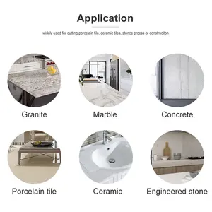 Disque de coupe diamanté industriel 115/125 <span class=keywords><strong>mm</strong></span> pour carrelage en porcelaine, céramique, grès turbo fin et marbre - Angle de pressage à chaud - Product Image 5