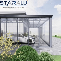 Kit de véranda préfabriquée en aluminium avec verre Low-E et structure thermolaquée pour une installation facile et une protection UV
