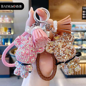 <span class=keywords><strong>Porte</strong></span>-clés métal de luxe Mode Cristal Strass Grosse Tête Ours Gland <span class=keywords><strong>Porte</strong></span>-clés strass Bracelet <span class=keywords><strong>Porte</strong></span>-clés - Product Image 2