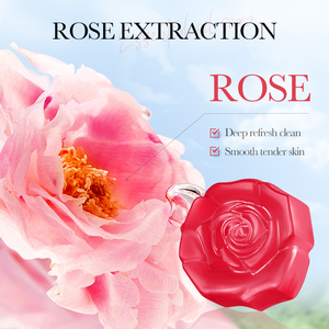 OEM SADOER Marque privée Savon bio parfumé à la rose blanchissant Contrôle de l'huile rafraîchissante Nettoyage en profondeur Parfum <span class=keywords><strong>persistant</strong></span> de fleurs - Product Image 4